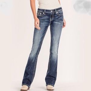 MISS ME Distressed Bootcut Jeans